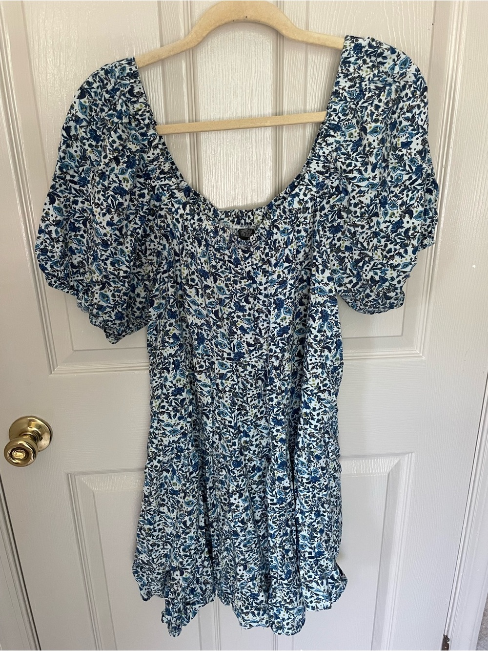 wild fable Blue and White Floral Mini Dress